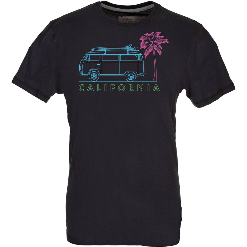 T2 CALIFORNIA Mens Shirt black cyan pink green