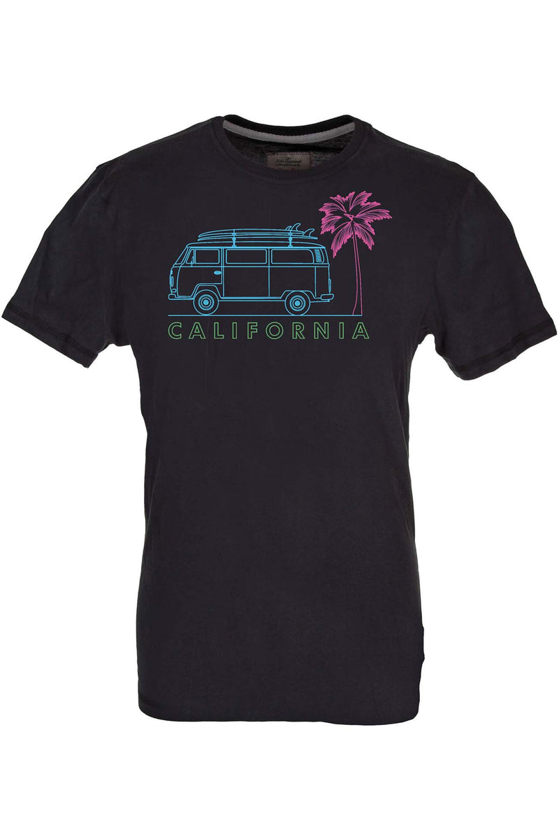 T2 CALIFORNIA Mens Shirt black cyan pink green