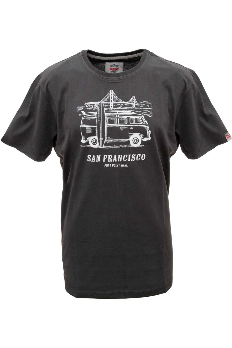 SAN FRANCISCO Mens Shirt washed black white