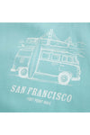SAN FRANCISCO Mens Hoodie turquoise white